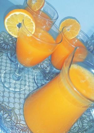 صورة لوصفة عصير لجزر وبرتقال 😋❤