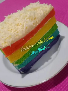 Foto resep Rainbow Cake kukus (bolu kukus pelangi)