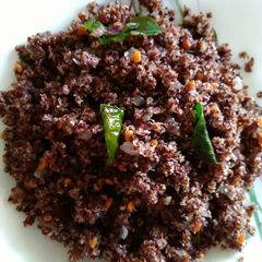 A picture of Ragi upma (Finger millet upma).