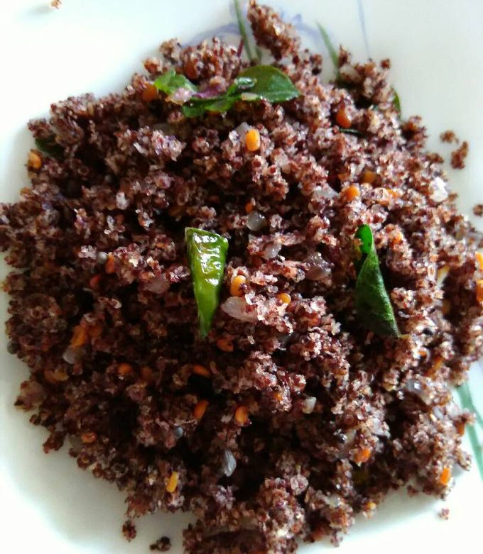 A picture of Ragi upma (Finger millet upma).