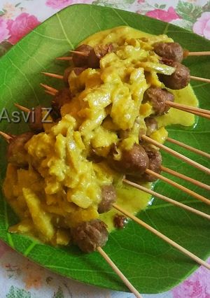 Foto resep Sate bakso ikan gupi