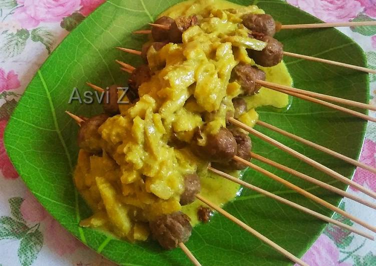 Sate bakso ikan gupi