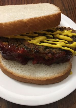 A picture of Leftover meatloaf.