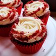 Red velvet cupcake, κεκάκια ατομικά με κρέμα τυριού