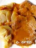 Redondo ternera con salsa de bellotas
