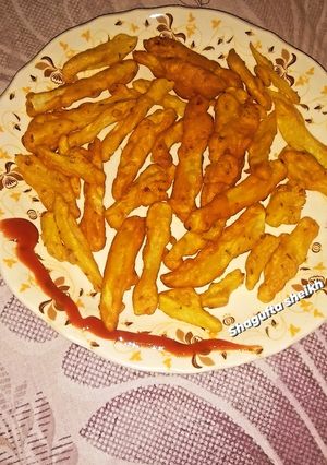 A picture of Crunchy fries pakora.