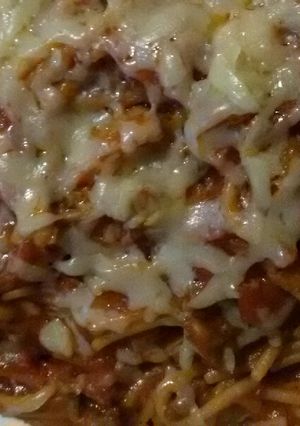 A picture of Spaghetti bolognese.