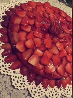 صورة لوصفة كيكة الفراولة