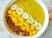 A picture of mango smoothie bowl