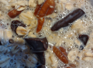 A picture of Overnight dark chocolate pecan oats.