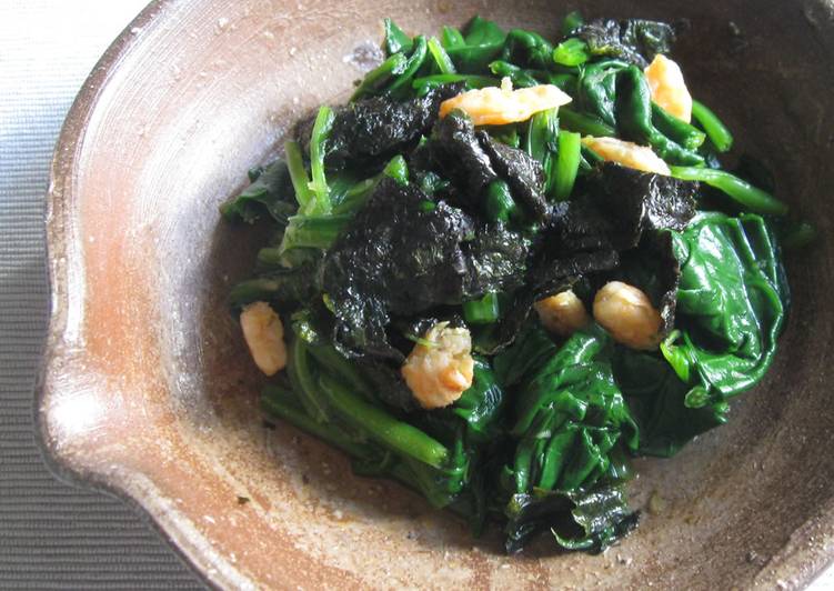 Recipe of Any-night-of-the-week ‘Ohitashi’ Marinated Spinach &amp; Nori