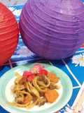 Pasta al jengibre con pollo