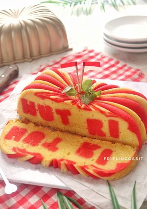 Resep Butter Cake Merah Putih oleh Frielingga Sit - Cookpad
