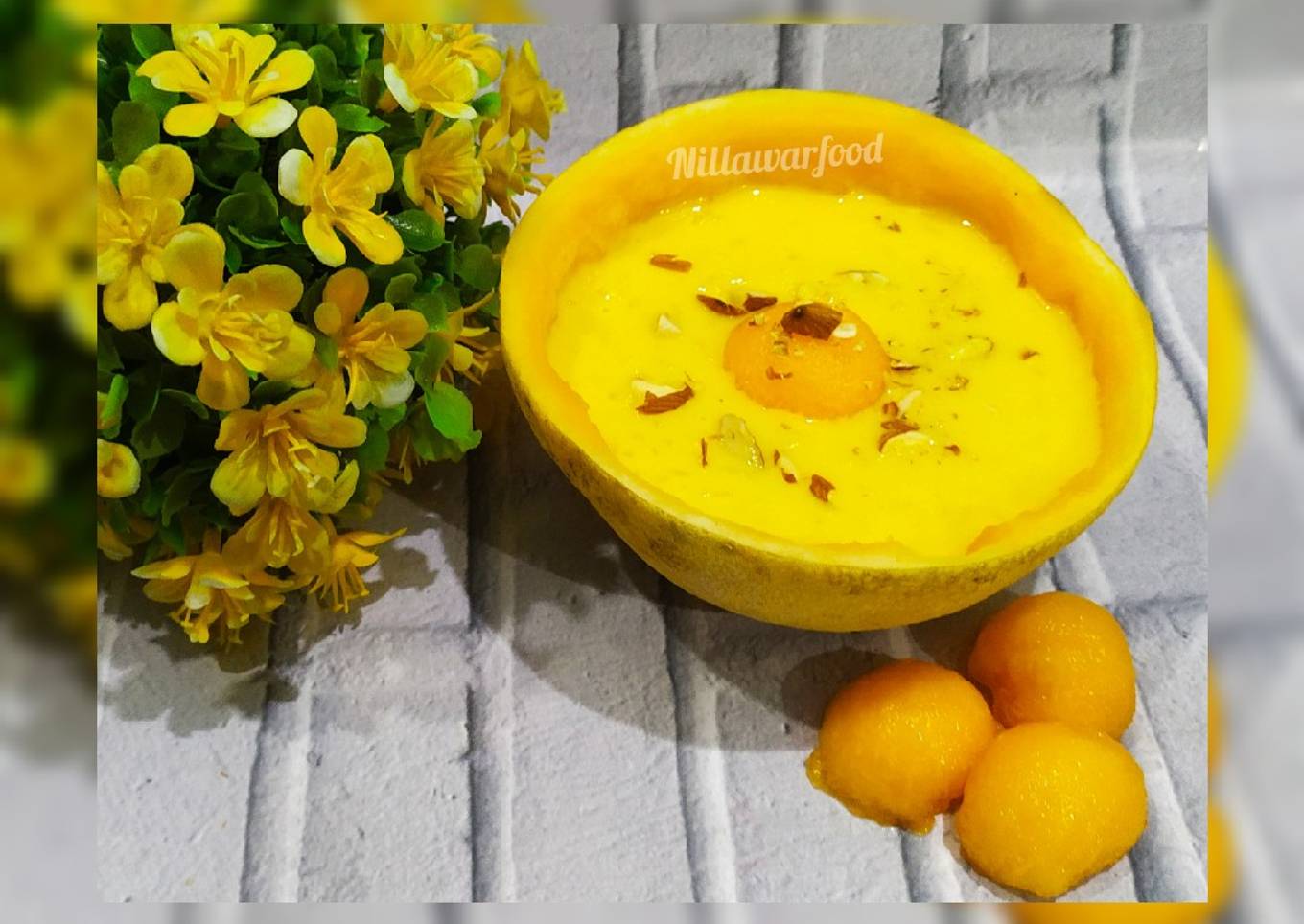 Muskmelon pudding