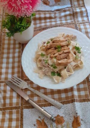 A picture of Fettuccine alferado pasta.
