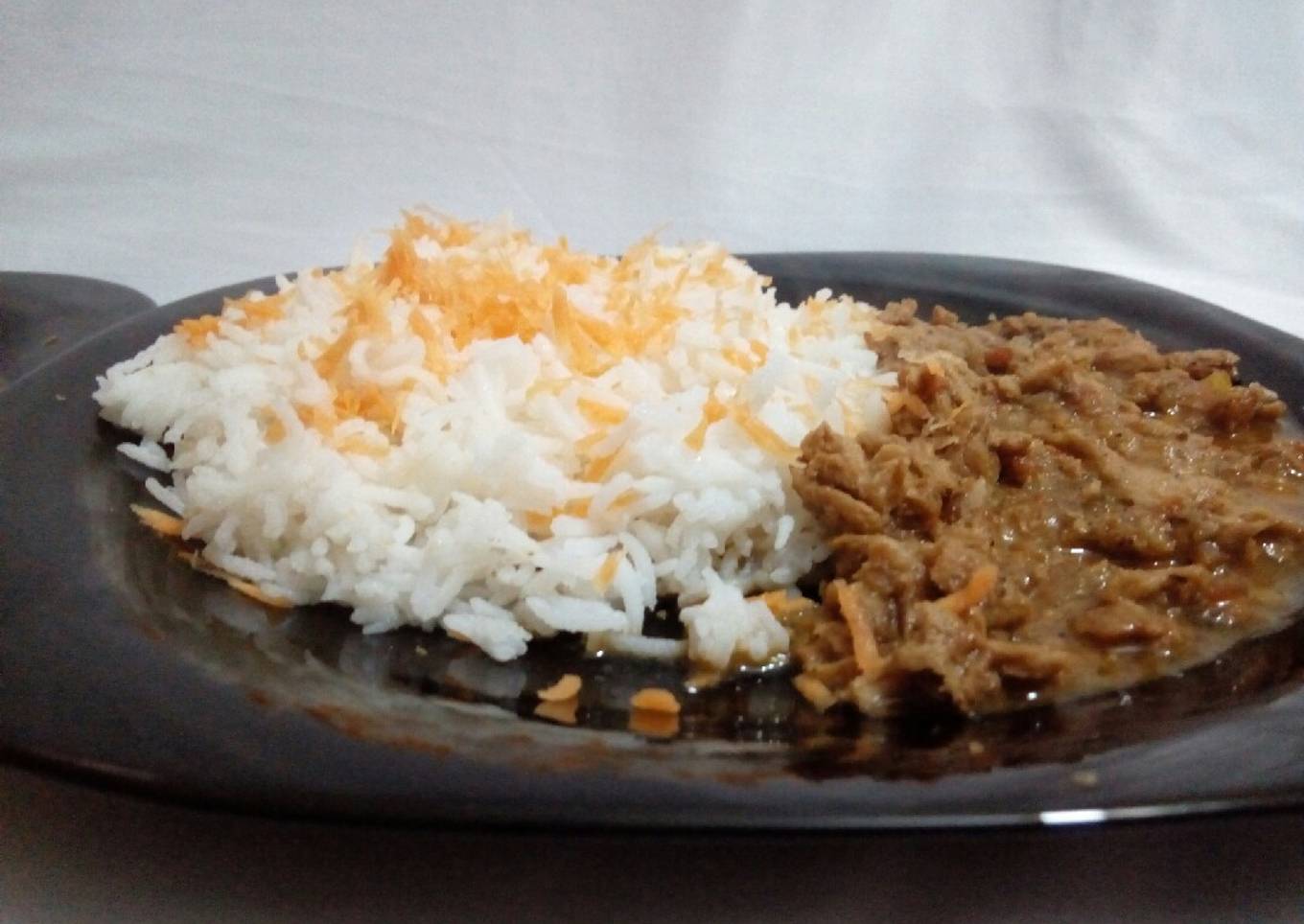 Carrot Rice & beef stripes