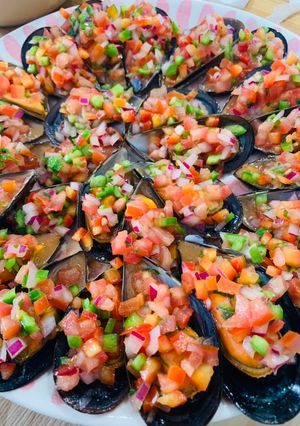Una foto de Mejillones a la vinagreta