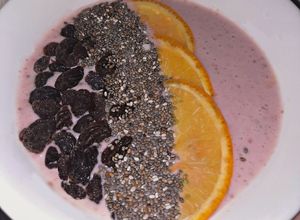 Hình của món Smoothie dâu dừa.