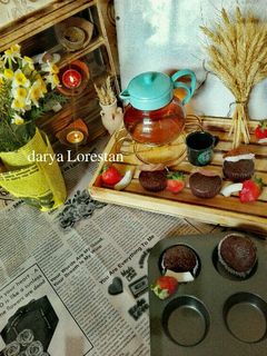عکسی از دستور کاپ کیک کاکائویی