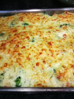 Una foto de Brócoli con bechamel al horno sin lactosa