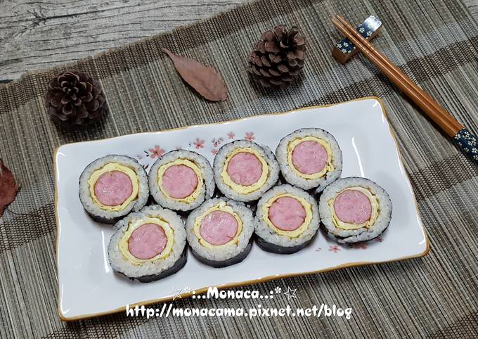 韓式香腸飯捲소시지김밥 食譜成品照片