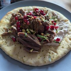 A picture of Middle-Eastern Lamb Flatbreads.