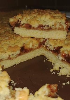 صورة لوصفة المبروشه بمربى الفراوله 😋