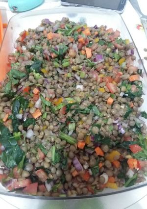 Una foto de Ensalada de lentejas