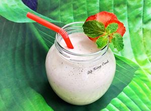 Hình của món Sinh Tố Dâu Chuối🍓🍌.