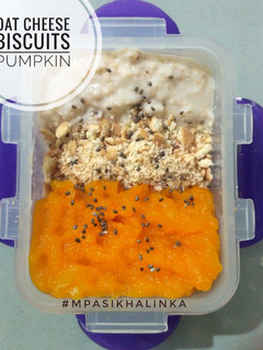 Foto resep Mpasi 8 bulan OAT CHEESE BISCUITS PUMPKIN