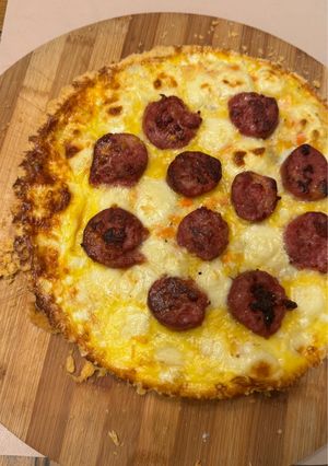 Una foto de Tarta Sin Gluten de Calabaza, Choclo y Chorizo