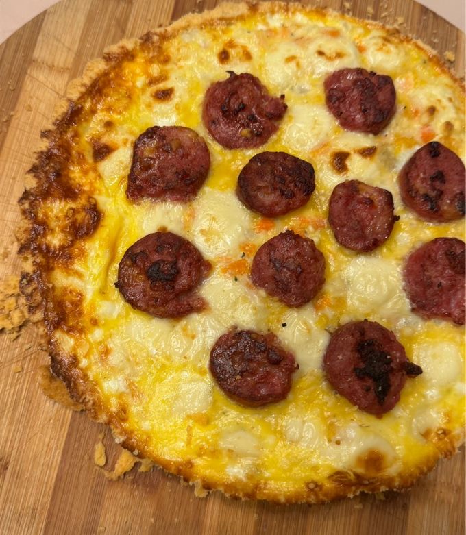 Una foto de Tarta Sin Gluten de Calabaza, Choclo y Chorizo