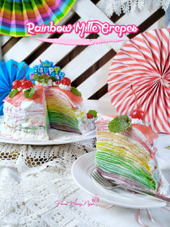 Foto resep Rainbow Mille Crepes