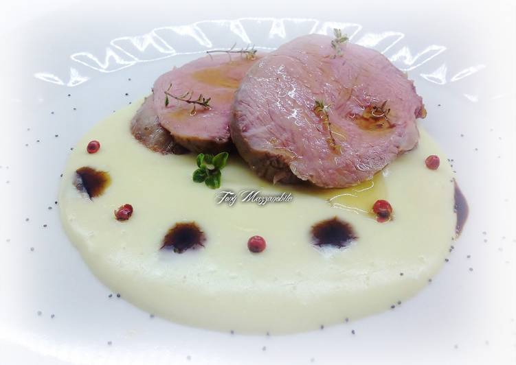 Girello di vitello arrosto con fonduta