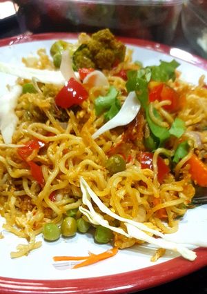 Indomie mai kayan lambu ainihin hoton girkin