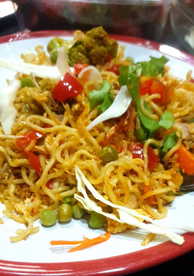 Indomie mai kayan lambu ainihin hoton girkin