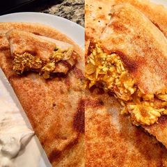 A picture of Paneer stuffed dosa!!!.