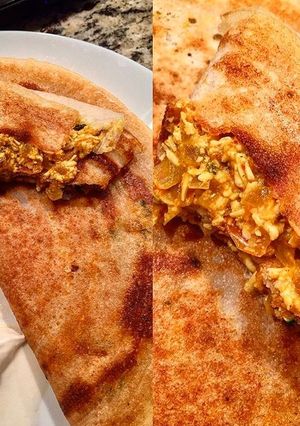 A picture of Paneer stuffed dosa!!!.
