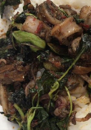 Foto resep Cuterpet (cumi teri pete) tumis sambel pedes daun kemangi 🦑🦑