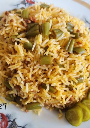 عکسی از دستور لوبیا پلو