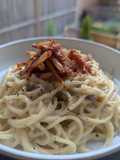Carbonara with crispy guanciale