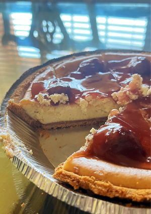 Una foto de Cheesecake de Horno Fácil y Rápido