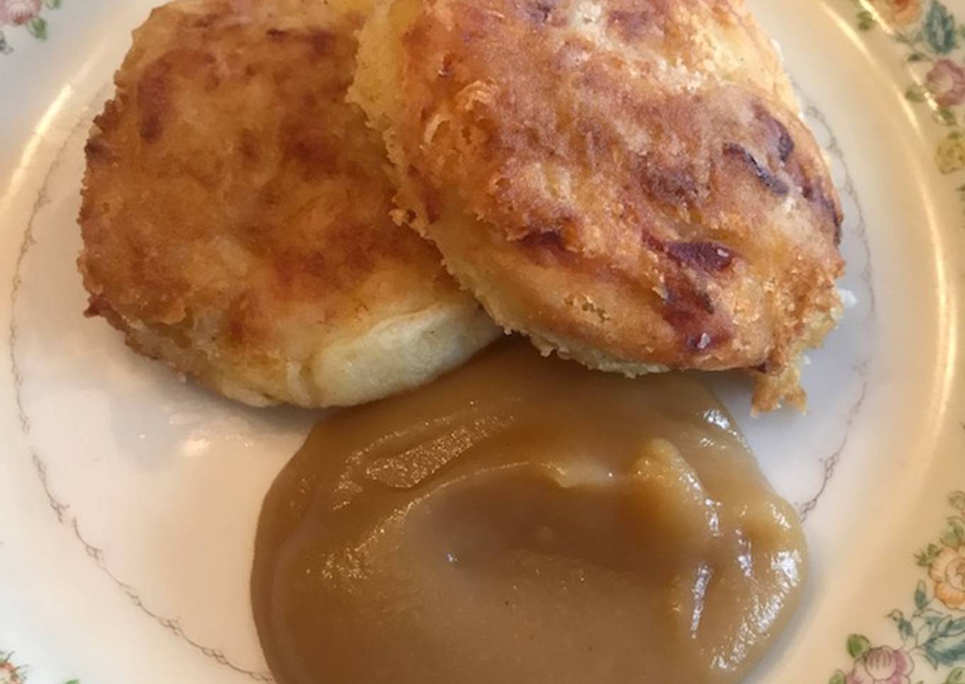 Tortas de papa con jamón