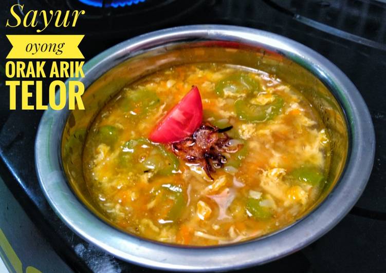 Mpasi 1 tahun sayur oyong orak arik telur