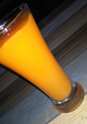 صورة لوصفة عصير برتقال بالجزر 😋⁦❤️⁩