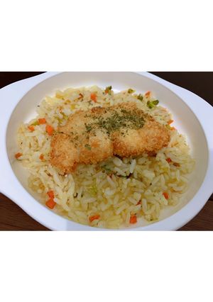 Foto resep Butter Rice Simple & Ikan Dori Goreng Anak 1 Tahun+