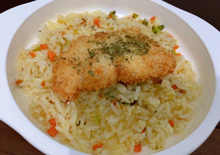 Langkah meracik Butter Rice Simple &amp; Ikan Dori Goreng Anak 1 Tahun+ yang praktis