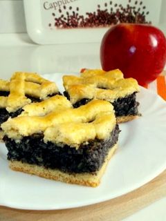 Rácsos almás-mákos pite recept fotója
