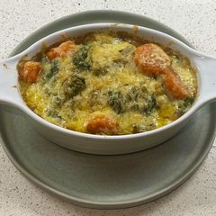 Japanese spinach and aubergine curry rice gratin A picture of Japanese spinach and aubergine curry rice gratin.