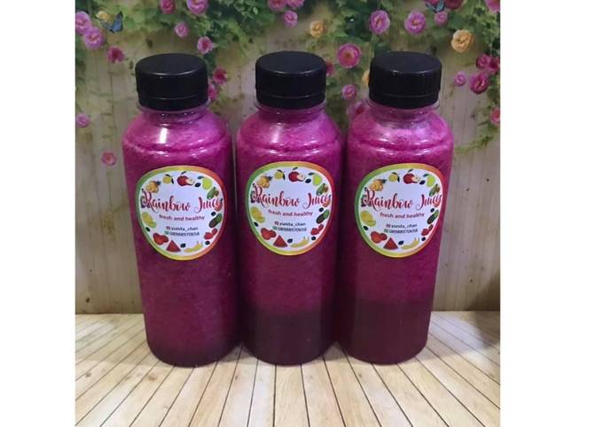 Langkah Mudah untuk Membuat Diet Juice Watermelon Blackberry Apple Dragon Fruit yang Bikin Ngiler